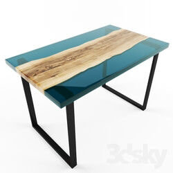 Table - Table made of wood and epoxy resin 