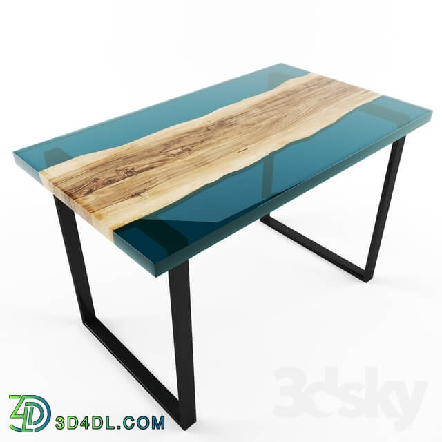 Table - Table made of wood and epoxy resin