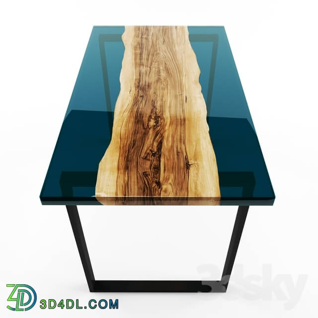 Table - Table made of wood and epoxy resin