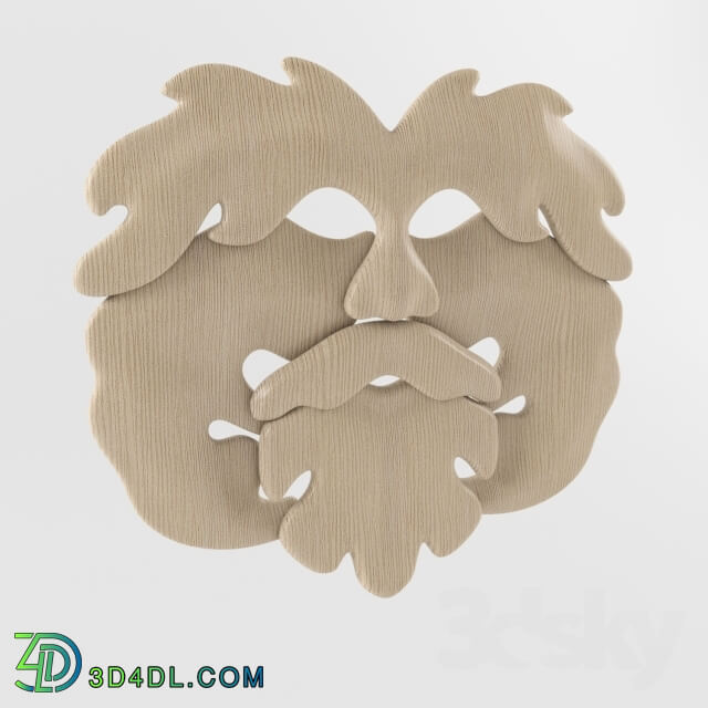 Sculpture - Wooden mask man