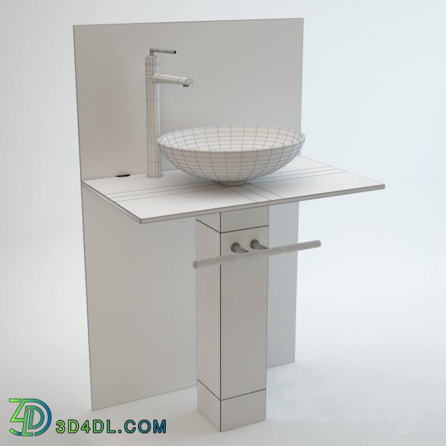 Wash basin - 23 Inch Single Bathroom Vanity Set 1