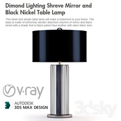 Table lamp - Dimond Lighting Shreve Mirror and Black Nickel Table Lamp 