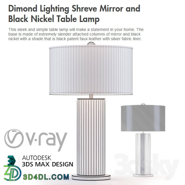 Table lamp - Dimond Lighting Shreve Mirror and Black Nickel Table Lamp