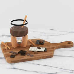 Food and drinks - fondue set cocoa 