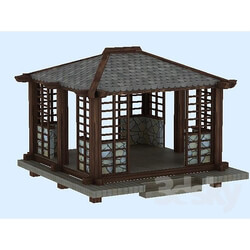 Building - gazebo in Japanese style 