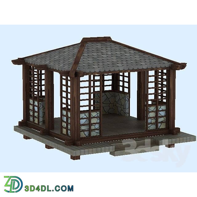 Building - gazebo in Japanese style