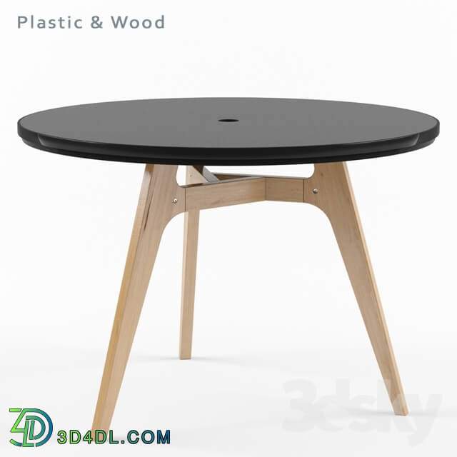 Table - P_W _plastic and wood_ table