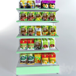 Shop - Shelf with dried fruit and nuts 