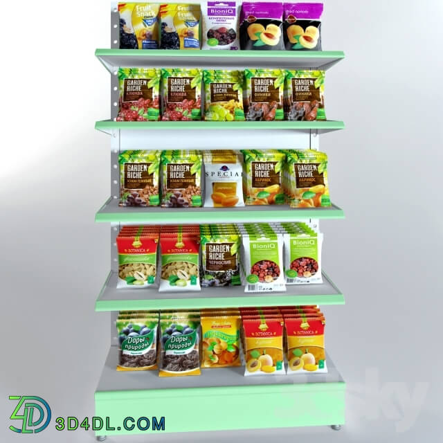 Shop - Shelf with dried fruit and nuts