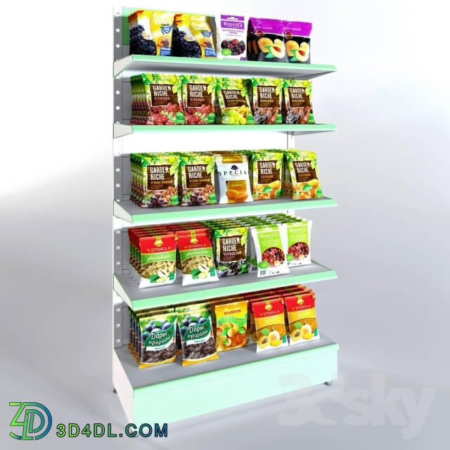 Shop - Shelf with dried fruit and nuts