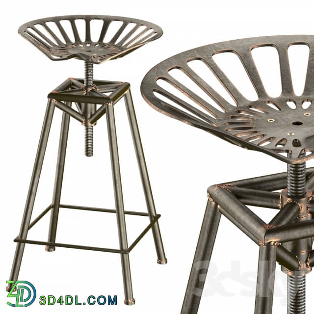 Chair - Charlie Industrial Metal Design stool