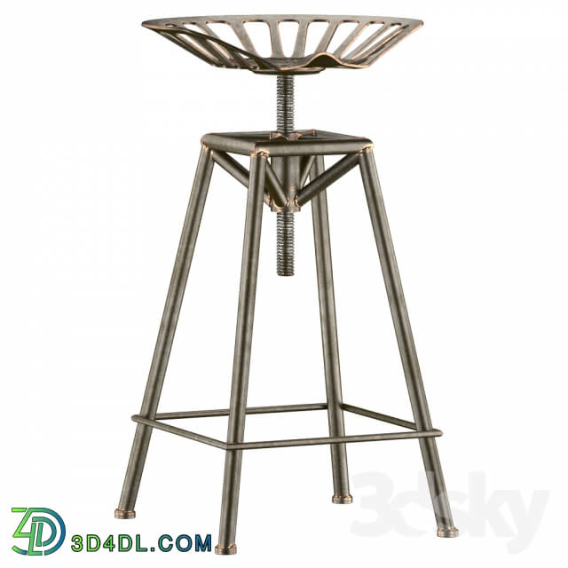 Chair - Charlie Industrial Metal Design stool