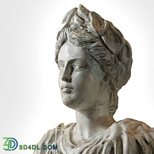 Sculpture - Classic Antique sculpture _Melpomene_ vray _ corona