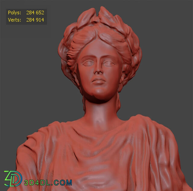 Sculpture - Classic Antique sculpture _Melpomene_ vray _ corona