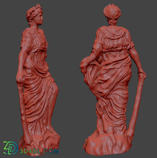 Sculpture - Classic Antique sculpture _Melpomene_ vray _ corona