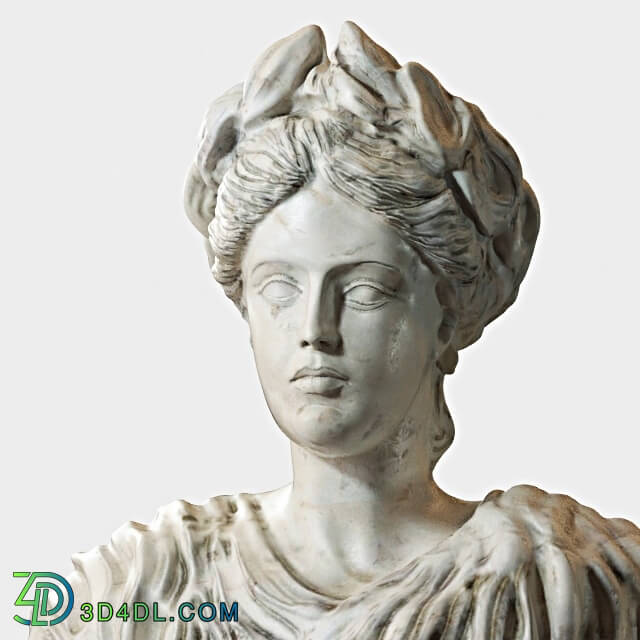 Sculpture - Classic Antique sculpture _Melpomene_ vray _ corona