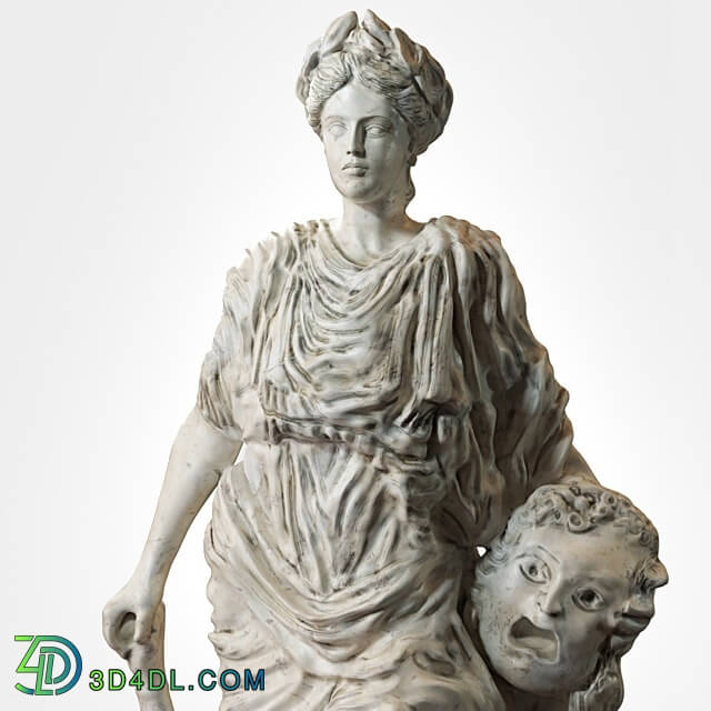 Sculpture - Classic Antique sculpture _Melpomene_ vray _ corona