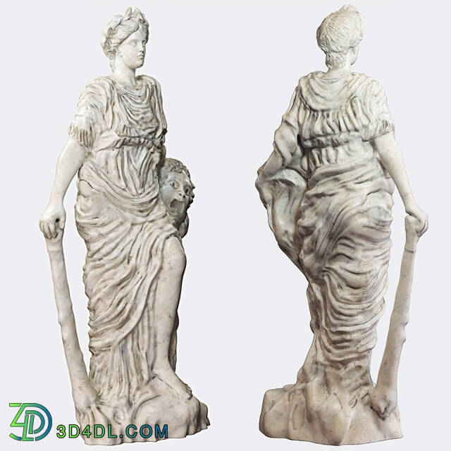 Sculpture - Classic Antique sculpture _Melpomene_ vray _ corona