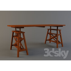 Table - Large oak architect 