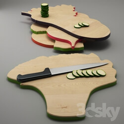 Other kitchen accessories - 5 wooden vegetables cutting boards 