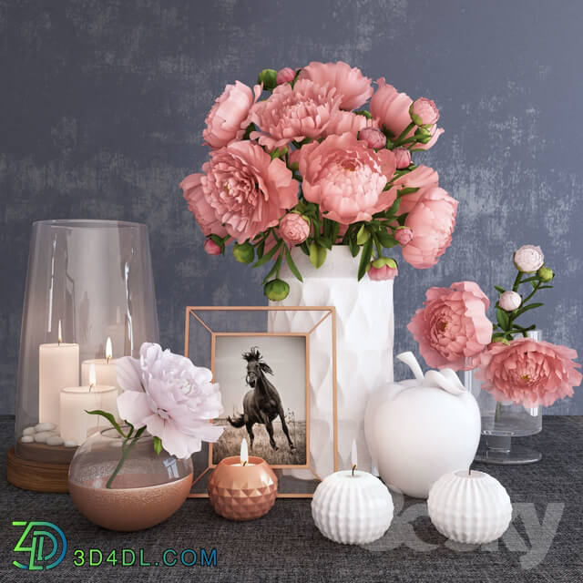 Decorative set - Decorative set with peonies