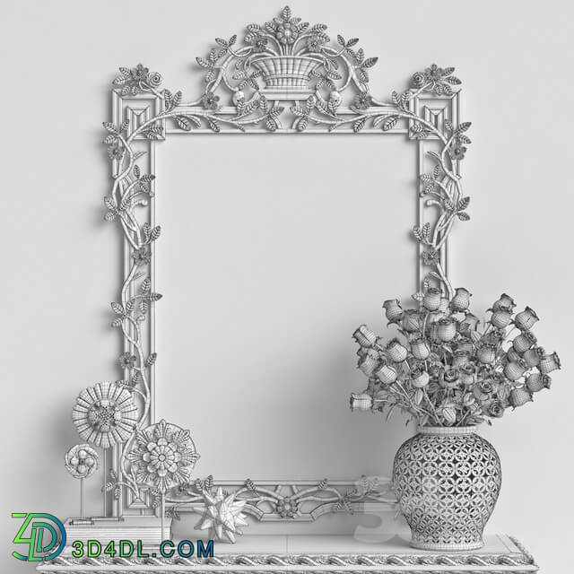 Decorative set - Mirror Chelini Art.1201