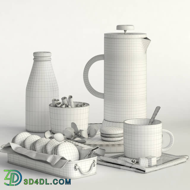 Food and drinks - decorative set_04