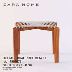 Chair - GEOMETRICAL ROPE BENCH 