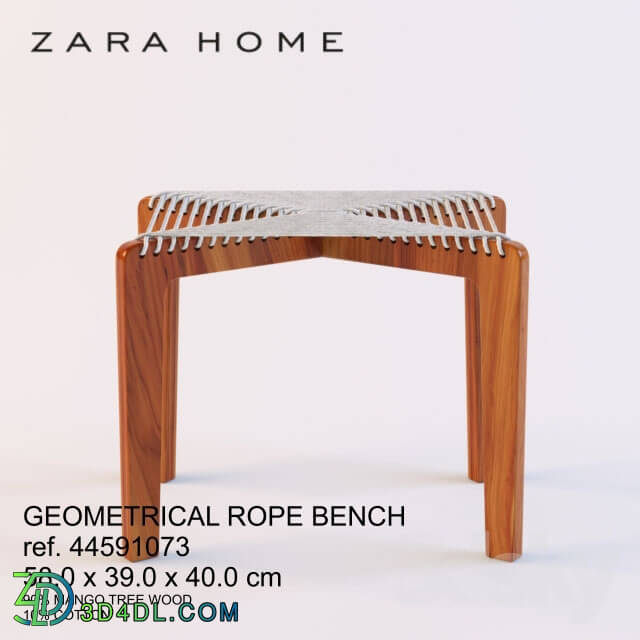 Chair - GEOMETRICAL ROPE BENCH