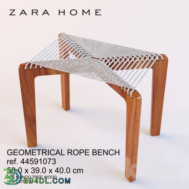 Chair - GEOMETRICAL ROPE BENCH