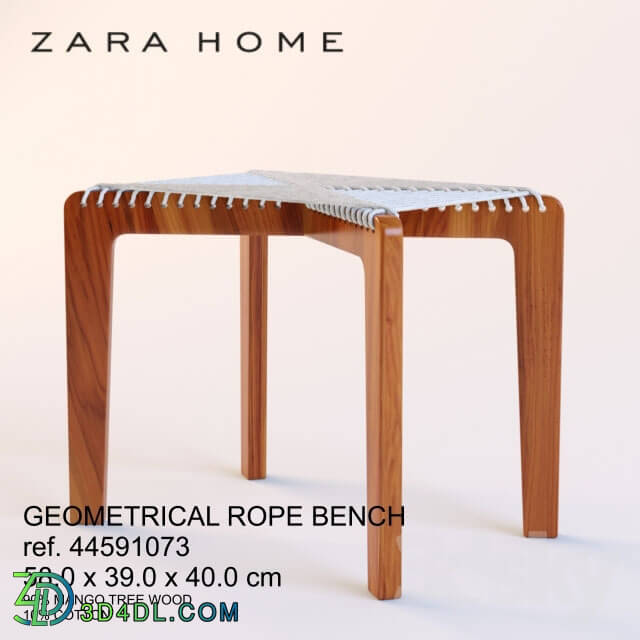 Chair - GEOMETRICAL ROPE BENCH