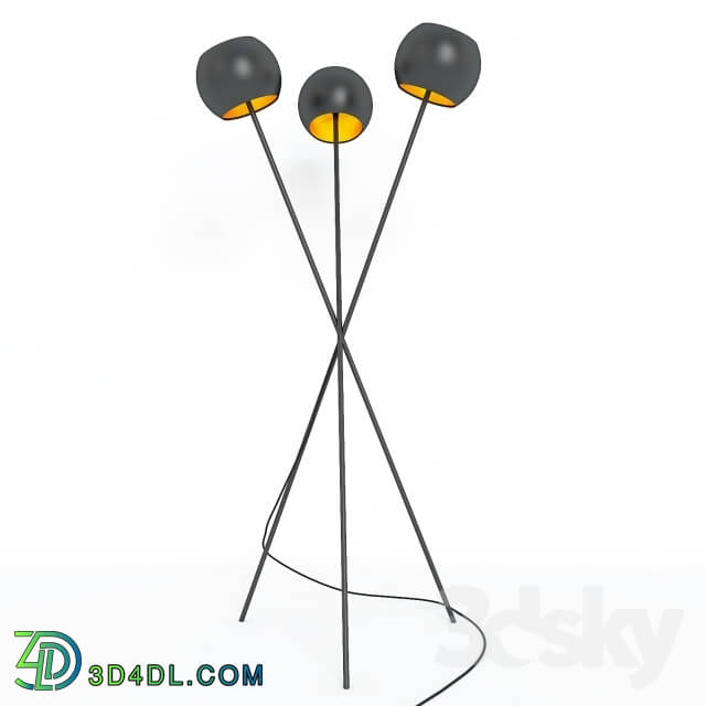 Floor lamp - Black tulips