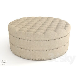 Other soft seating - Grand round tufted ottoman 7801-1107 