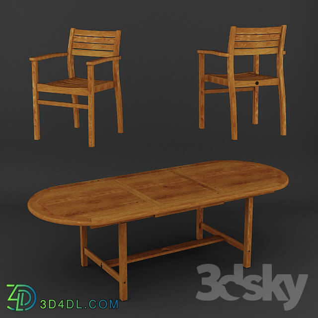 Table _ Chair - Elsmere 9 Piece Teak Dining Set By Beachcrest Home