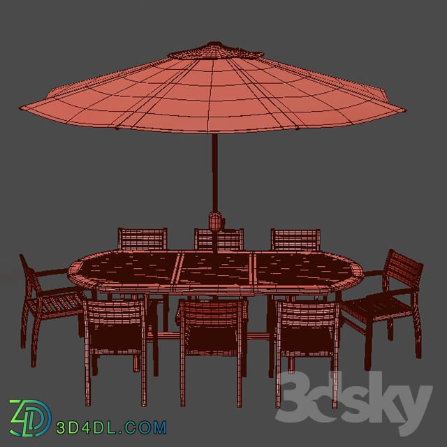 Table _ Chair - Elsmere 9 Piece Teak Dining Set By Beachcrest Home