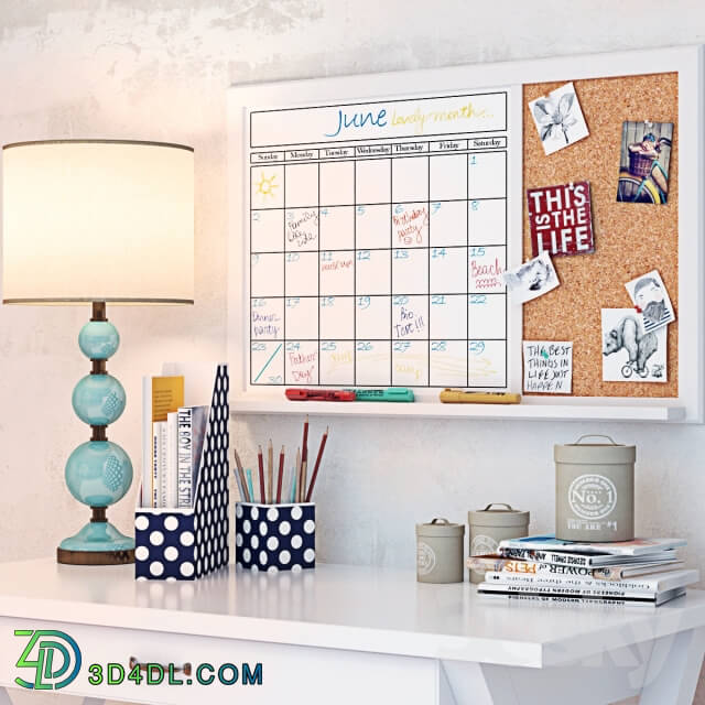 Decorative set - X Frame Desk PBTEEN