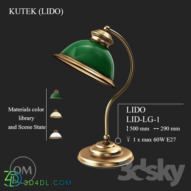 Table lamp - KUTEK _LIDO_ LID-LG-1