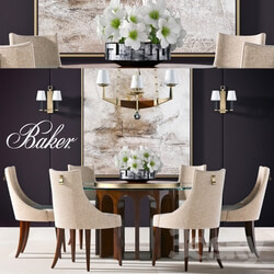 Table _ Chair - BAKER DINING TABLE 