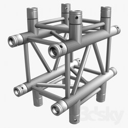 Miscellaneous - Square Truss Cross and T-Junction 031 