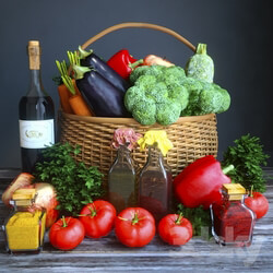 Food and drinks - vegetable Basket 