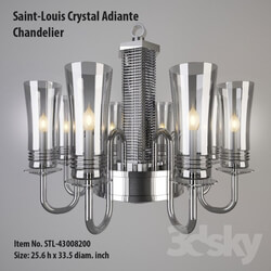 Ceiling light - Saint-Louis Crystal Adiante Six-Light Chandelier 