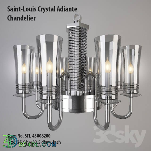 Ceiling light - Saint-Louis Crystal Adiante Six-Light Chandelier