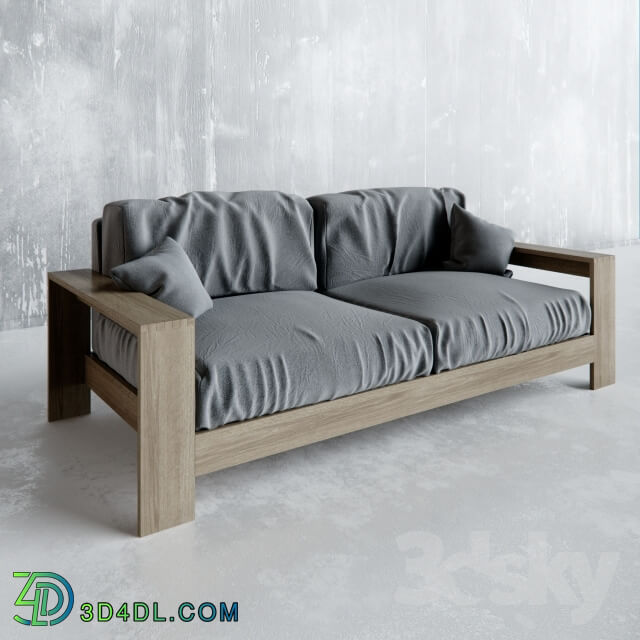 Sofa - Walnut Wood Furniture _ SOFA-M