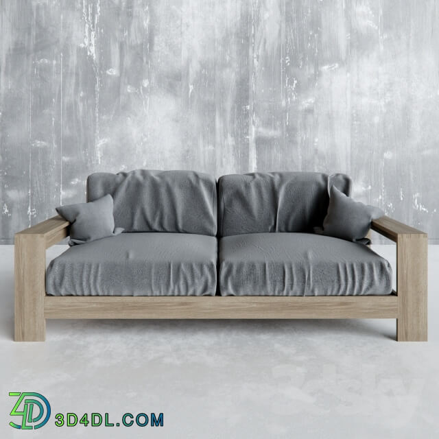 Sofa - Walnut Wood Furniture _ SOFA-M