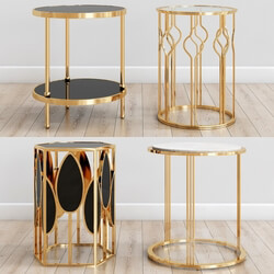 Table - Gold side tables 