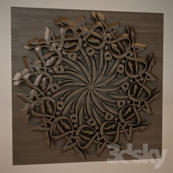 Other decorative objects - 3d arabic letters panel1 