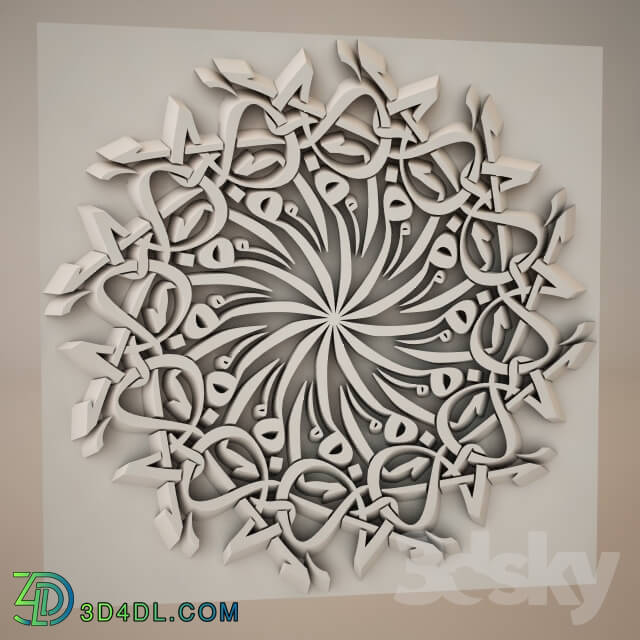 Other decorative objects - 3d arabic letters panel1