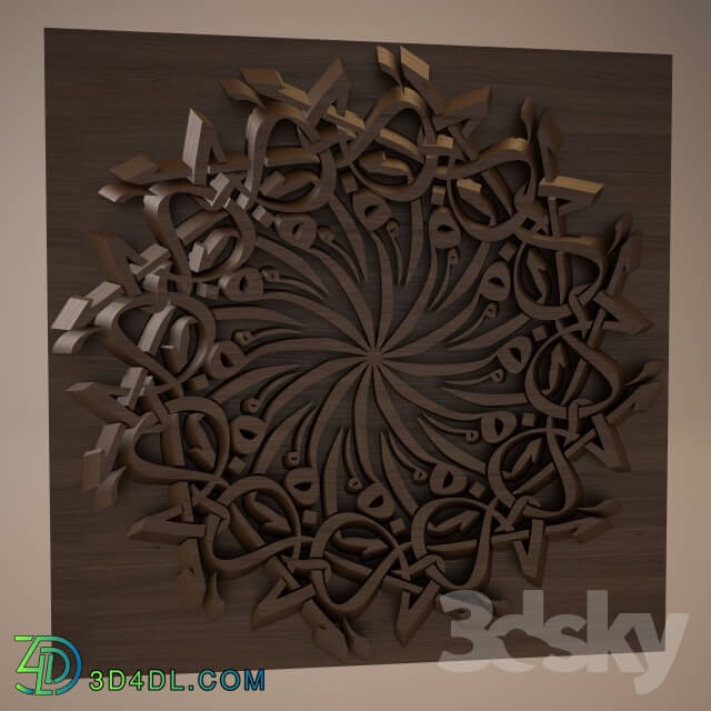 Other decorative objects - 3d arabic letters panel1