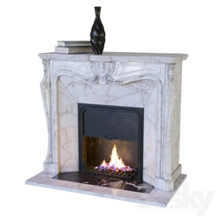 Fireplace - Classic fireplace with decor 
