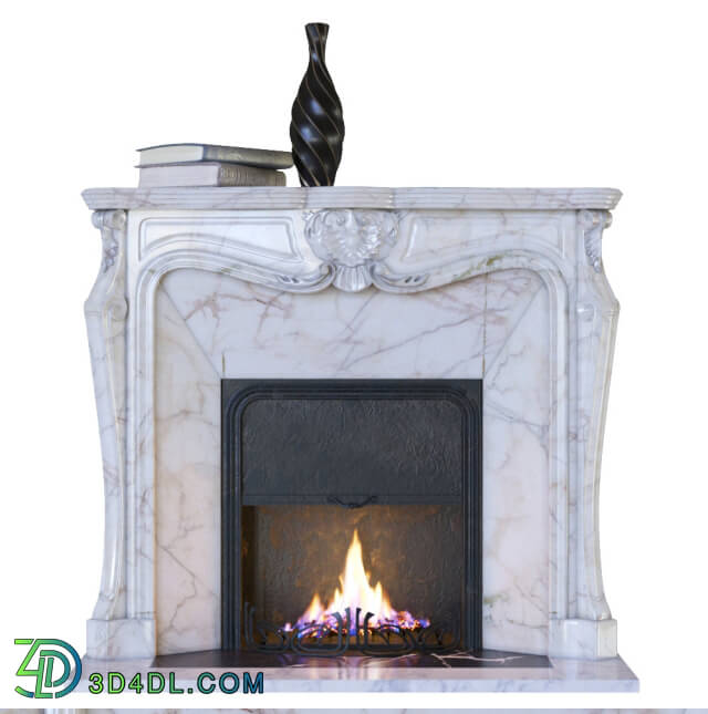 Fireplace - Classic fireplace with decor